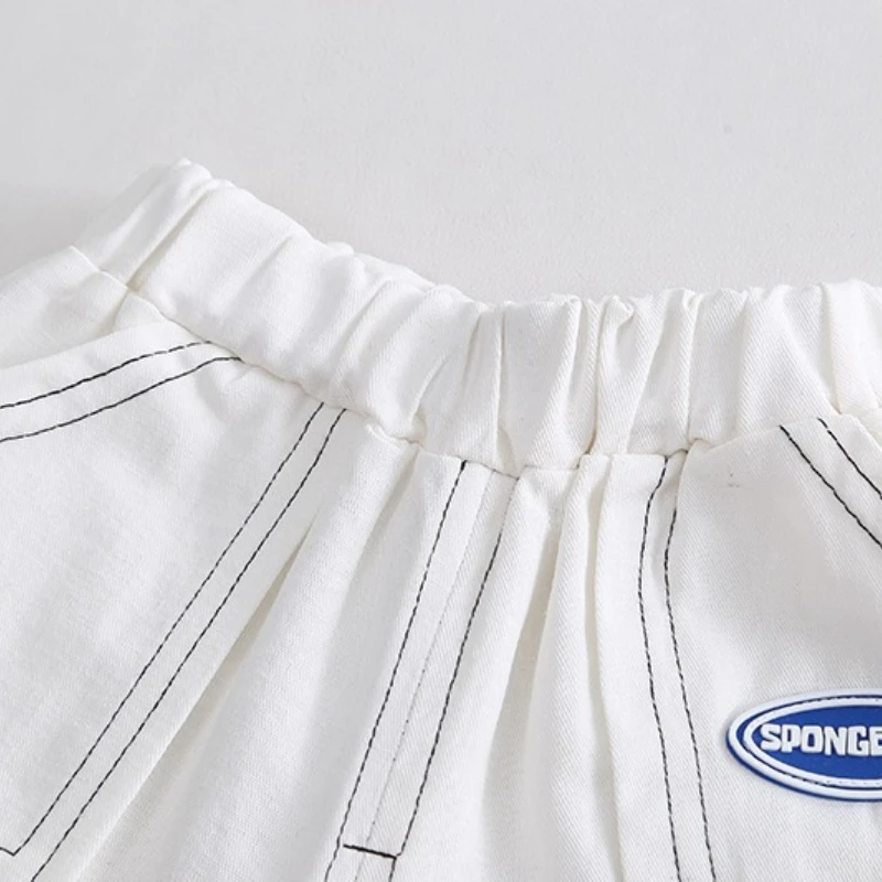 Conjunto de bebé verano con camiseta a rayas y shorts para niño - imagen 3