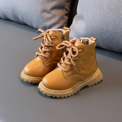 Botas altas de cuero unisex, botines cálidos para invierno