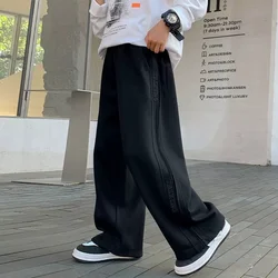 Pantalones de chándal para niños pierna ancha rectos otoño