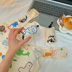 Bolsa plegable reutilizable impermeable con diseños de dibujos