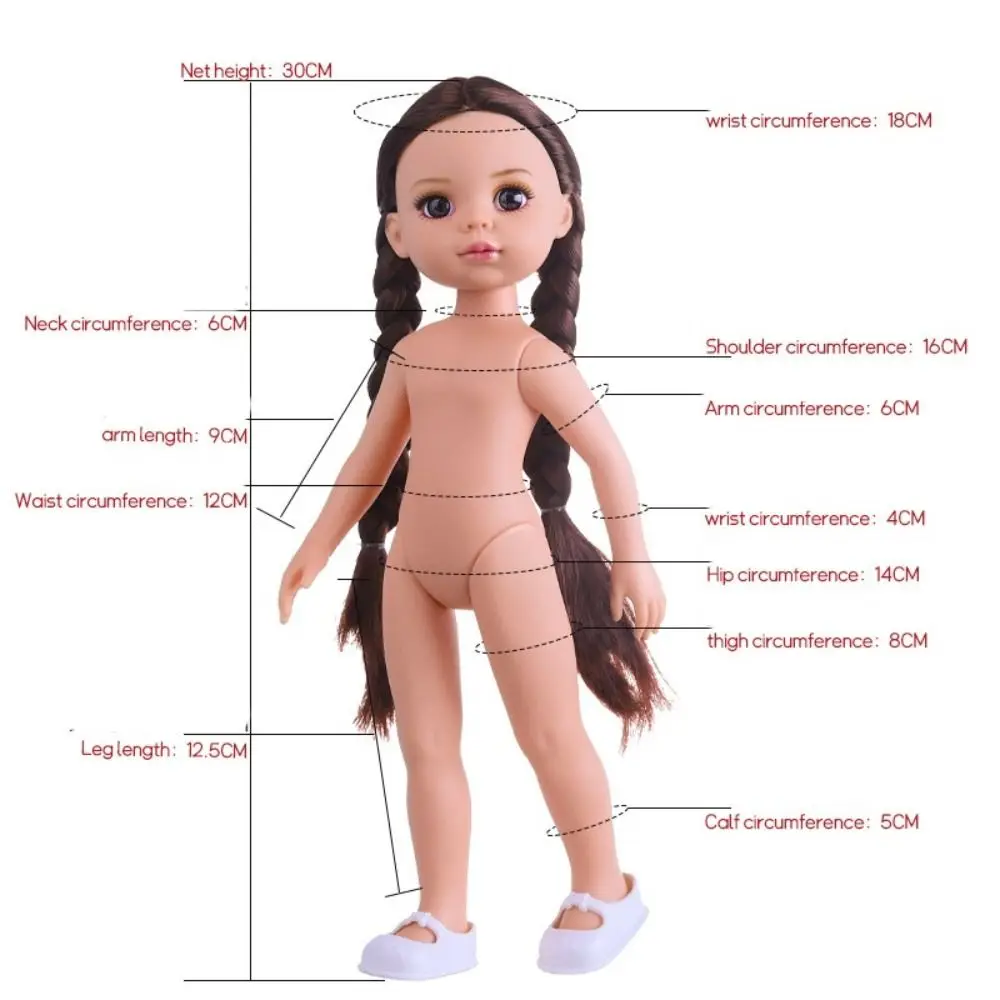 Muñeca de moda articulada con ojos marrones