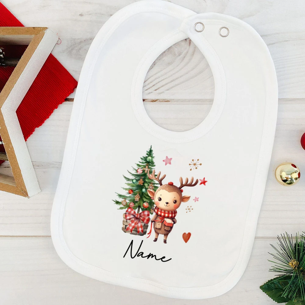 Babero personalizado de algodón con nombre para bebé – Regalo ideal - imagen 2