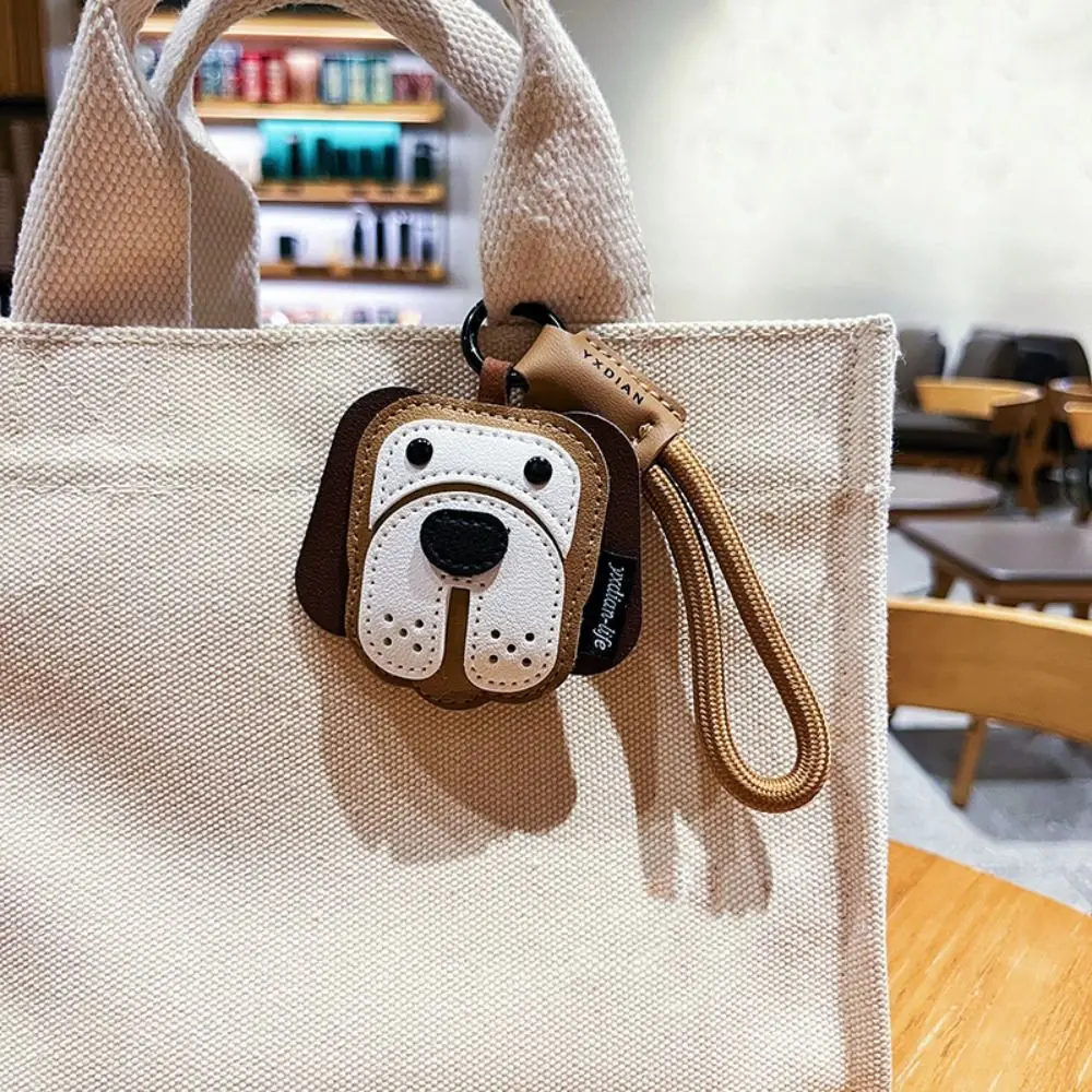 Llavero colgante de gato y perro de piel sintética PU para bolso - imagen 2