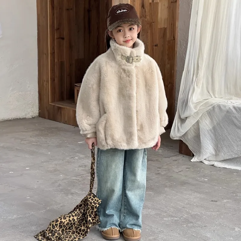 Abrigo acolchado de piel sintética para niños de invierno - imagen 2