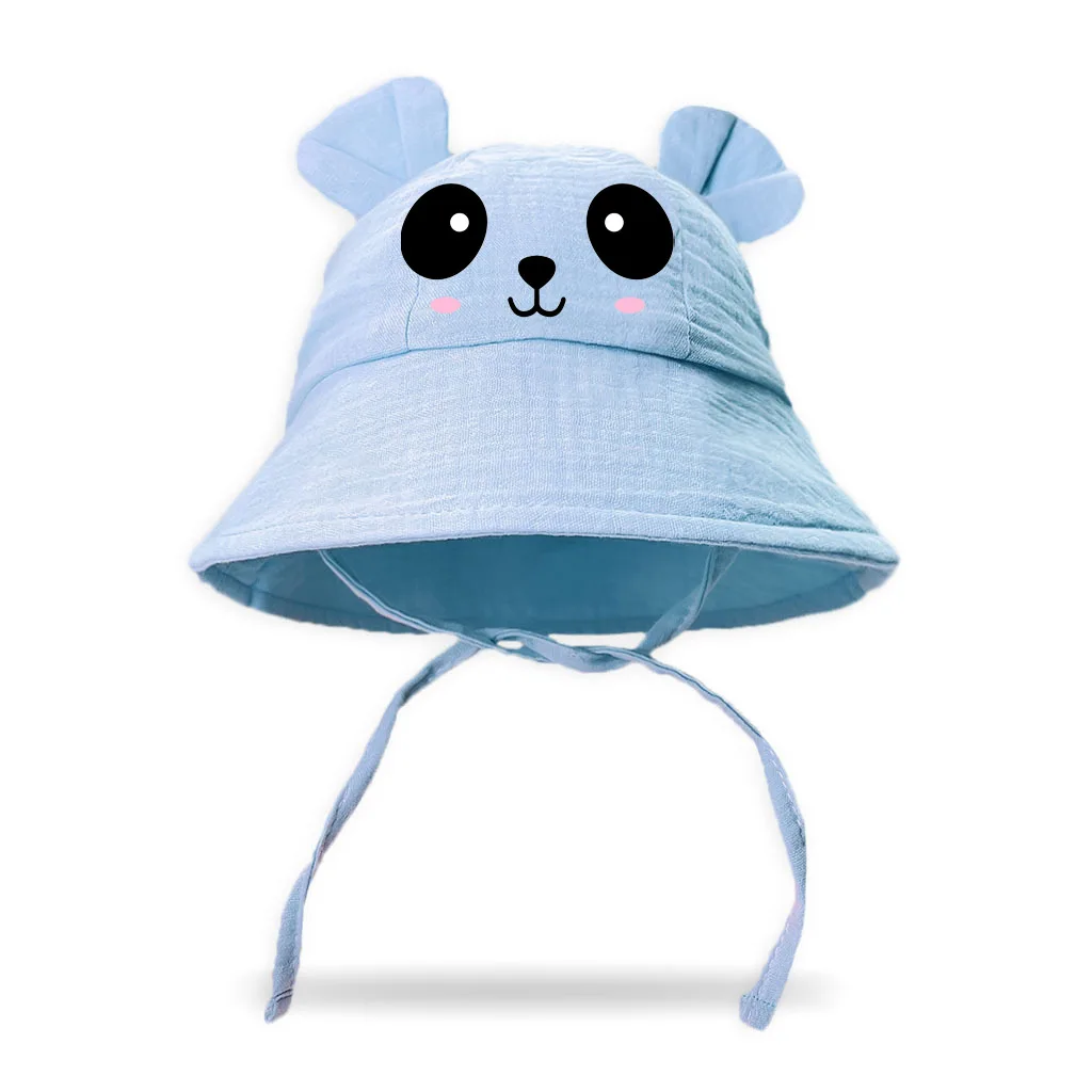 Sombrero azul con orejas de oso