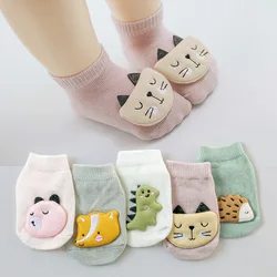 Calcetines antideslizantes de algodón para bebé – tobillo animales
