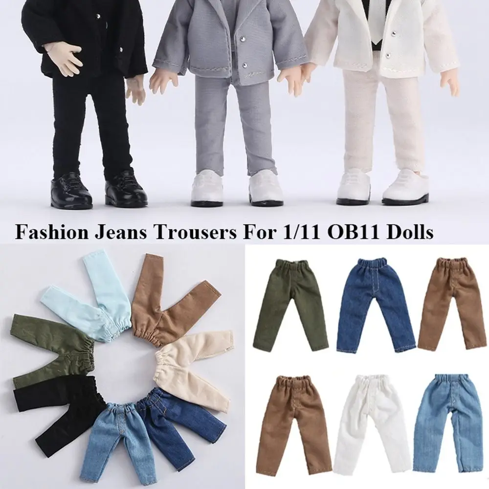 Mini pantalones vaqueros para muñecas OB11 y 1/12