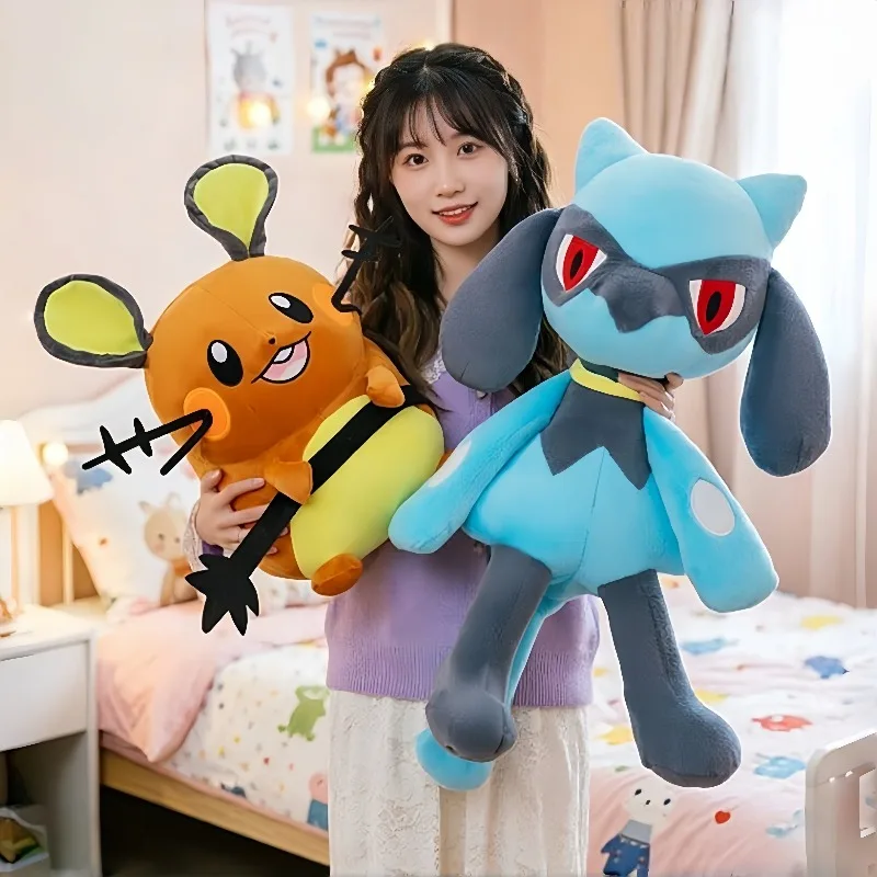 Peluche Pokémon Riolu y Dedenne de gran tamaño, suave y decorativo - imagen 5