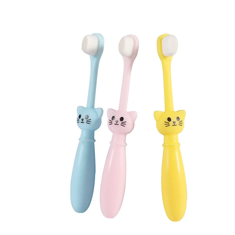 Cepillo de dientes infantil cerdas suaves para niños 1-6 años diseño gato - imagen 4