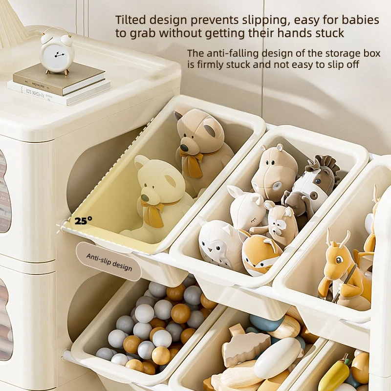 Estantería organizadora de juguetes con cajones para bebés - imagen 2