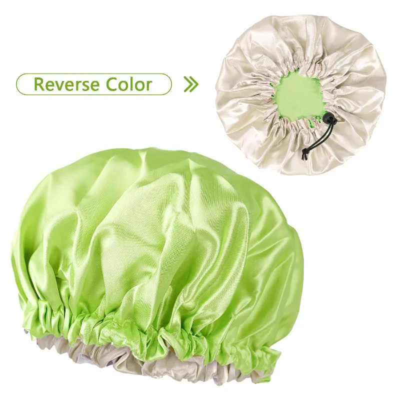 Gorro de dormir de satén reversible con cordón ajustable niños