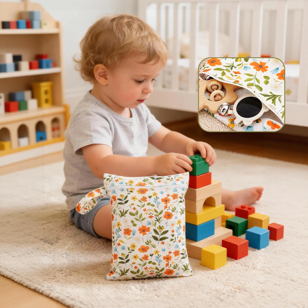 HappyFluent bolsa de pañales impermeable reutilizable para viajar