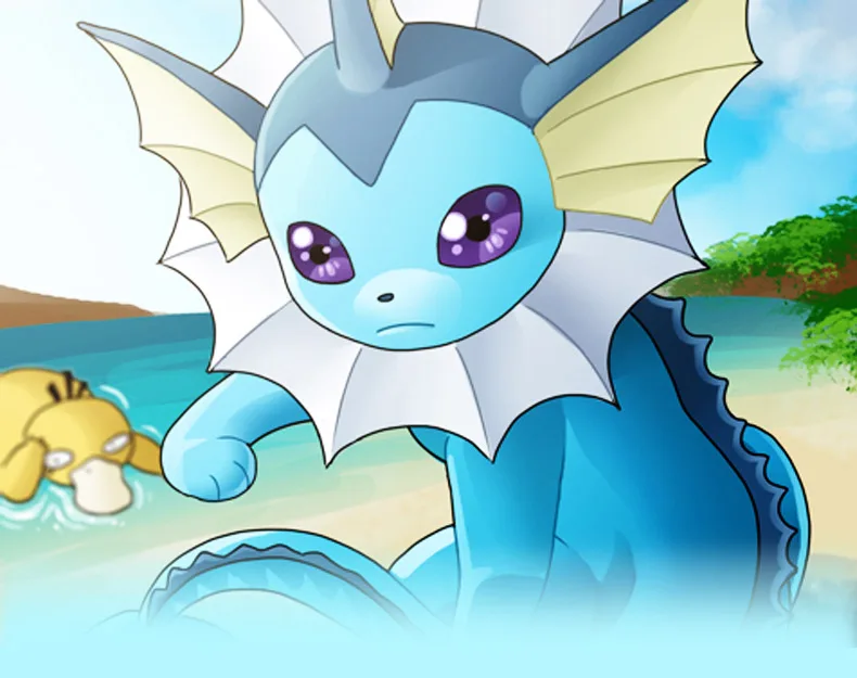 Vaporeon peluche kawaii 50 cm