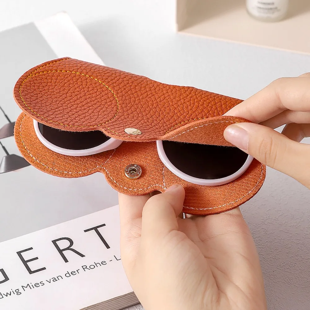 Estuche para gafas PU con cierre a presión antiarañazos - imagen 3