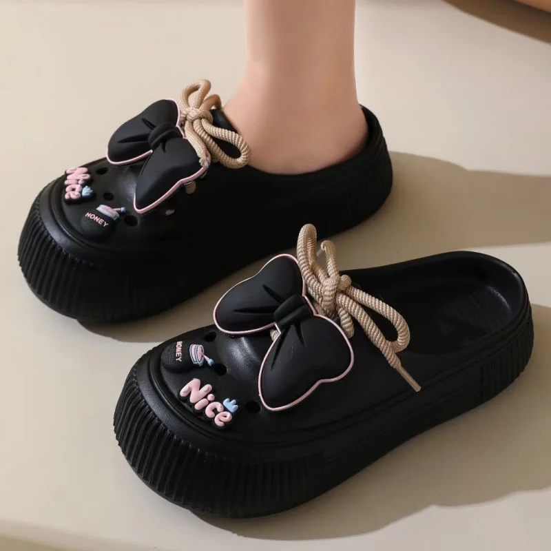 Sandalias de plataforma con lazo y suela gruesa de verano - imagen 5