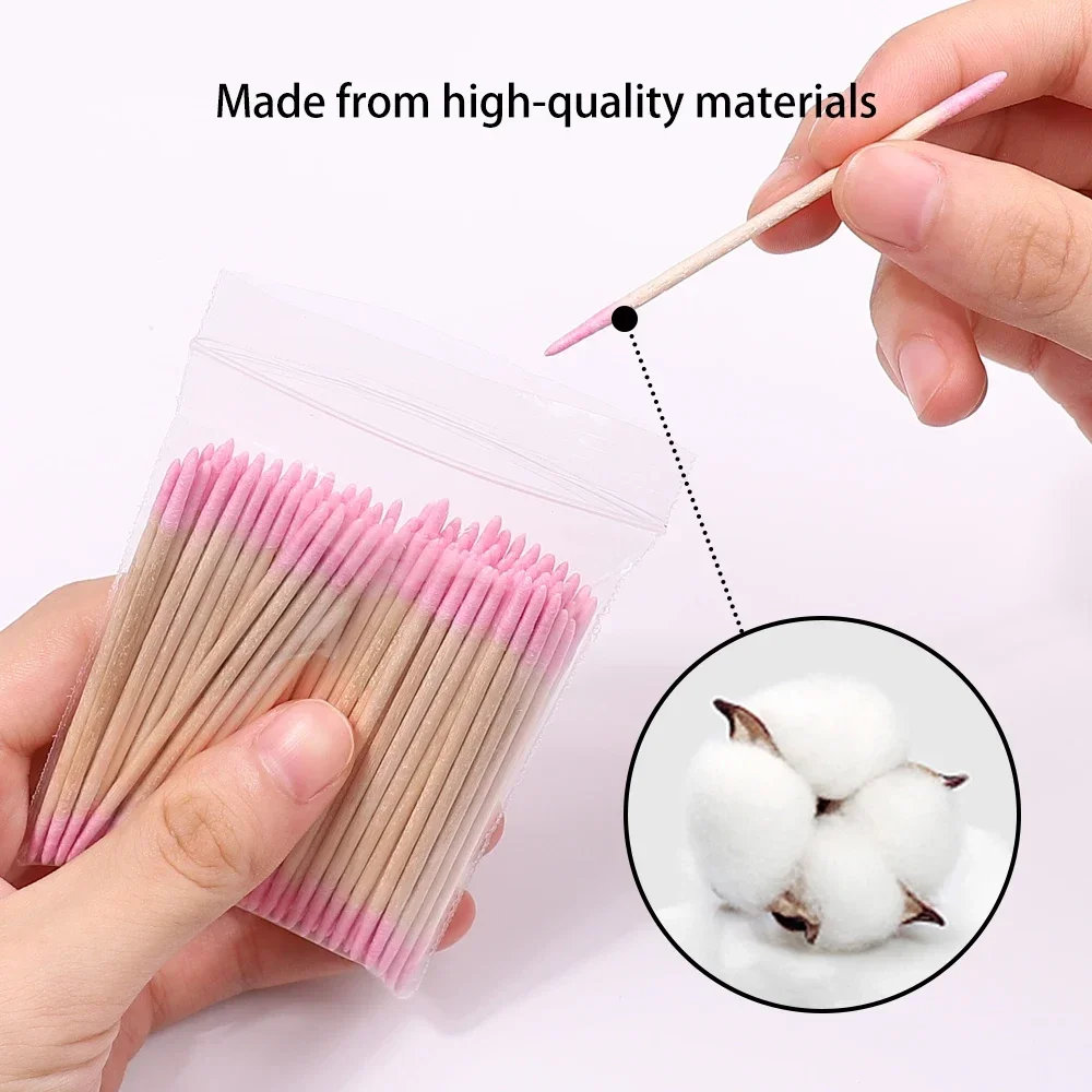 Clean Sticks Palitos de algodón con punta de madera para manicura - imagen 5