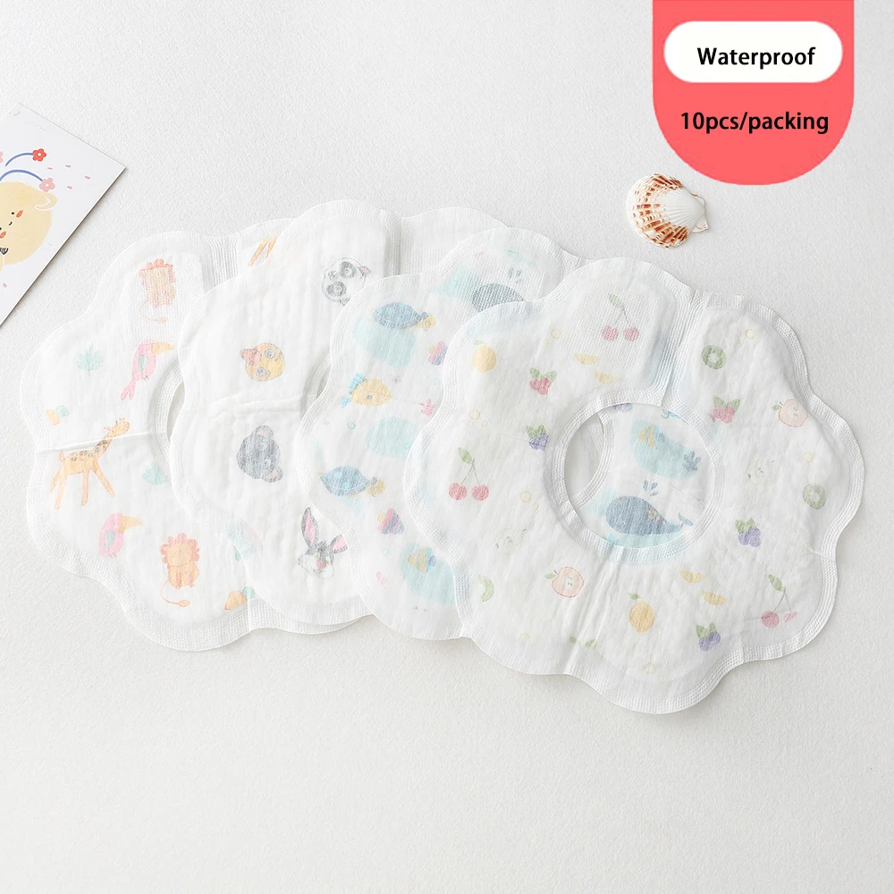 Babero impermeable desechable para bebé – Diseño de pétalos para alimentación - imagen 5