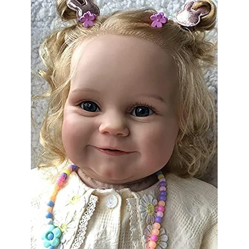 Muñeca bebé Maddie pelo rubio enraizado cuerpo suave - imagen 2