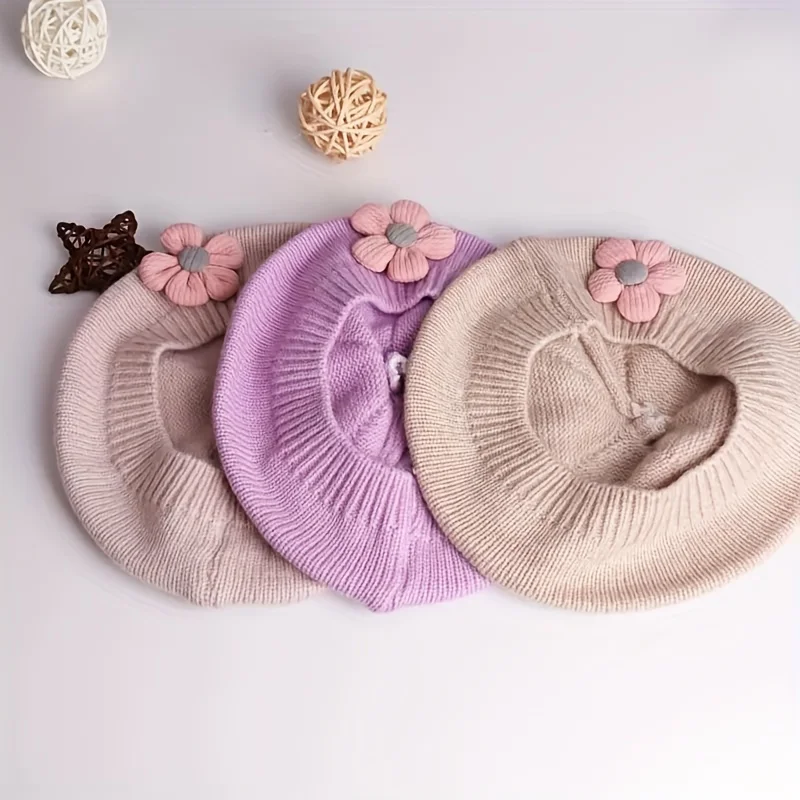 Detalle del gorro de punto