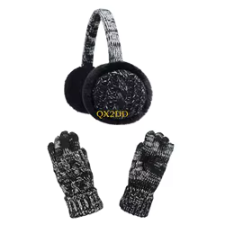 QX2D Guantes de invierno cómodos con orejeras plegables para niños