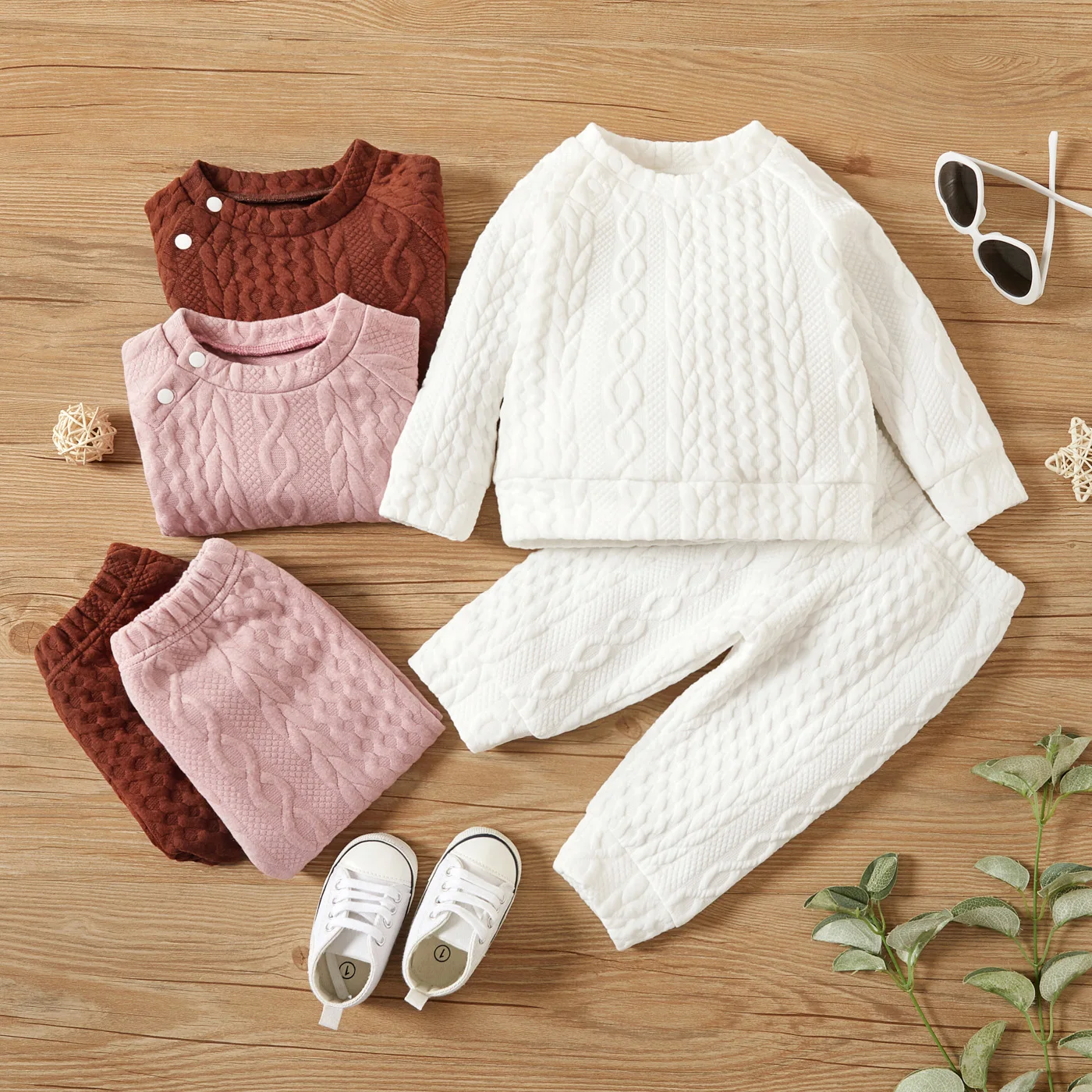 Conjunto bebé recién nacido manga larga y pantalón – otoño invierno