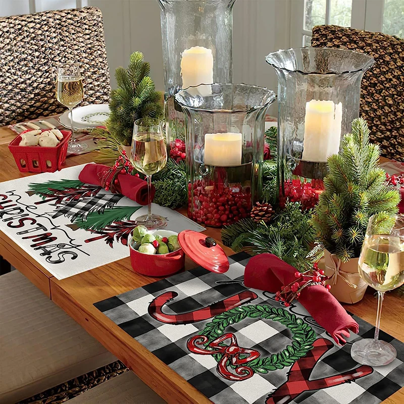 Estilo navideño para decoración de mesa