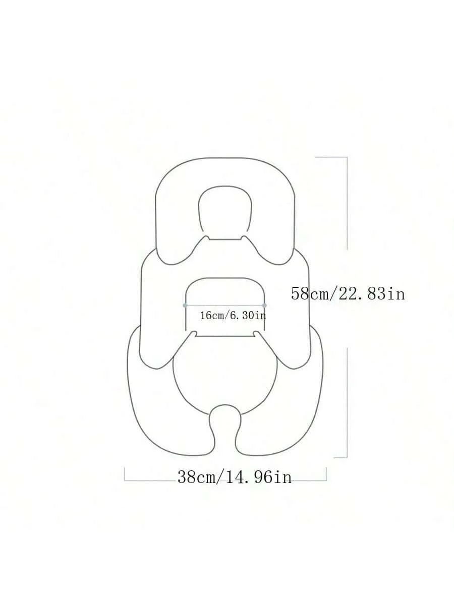 Cojín para asiento de cochecito de bebé en uso