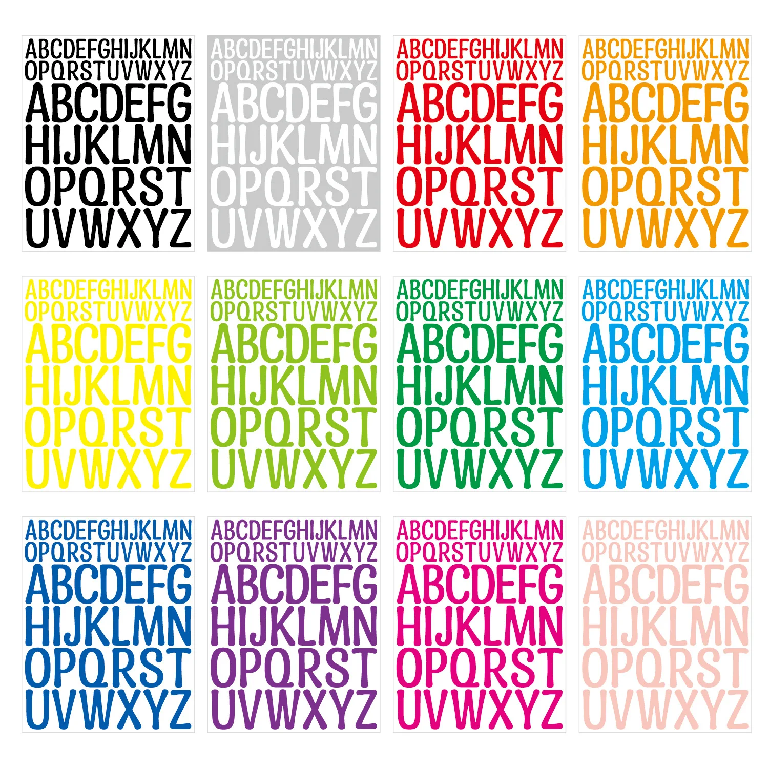 Pegatinas de vinilo impermeables con letras del alfabeto para diarios - imagen 3