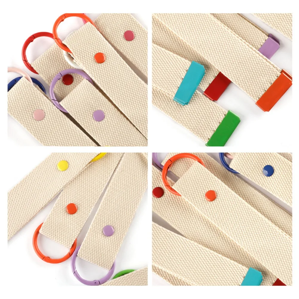 Llavero de cinta colorida de lona duradera, para llaves hecho a mano - imagen 2