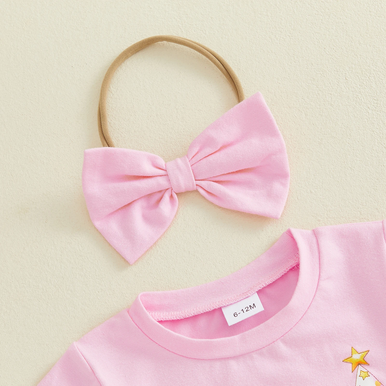 Conjunto de cumpleaños bebé niña con camiseta, falda tul y diadema - imagen 3