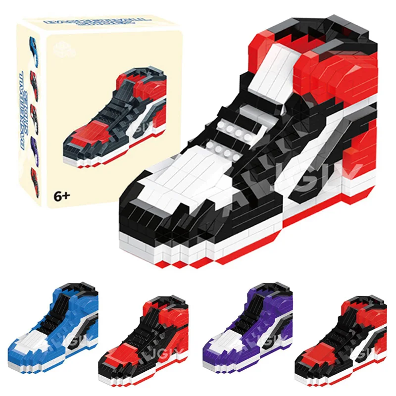Bloques de construcción zapatillas baloncesto Anime para niños