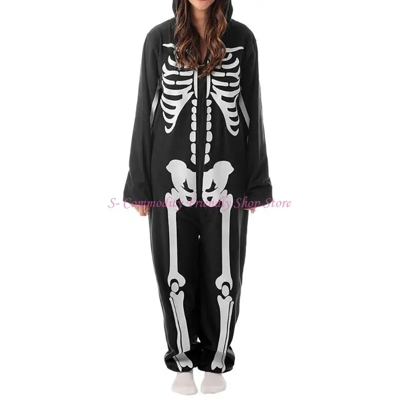Pijama familiar unisex de esqueleto para Halloween, disfraz monos - imagen 5