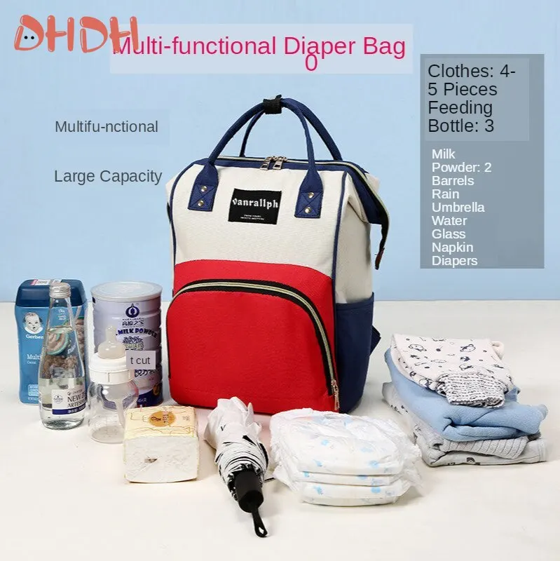 DHDH Mochila pañalera impermeable de gran capacidad para viajar - imagen 2
