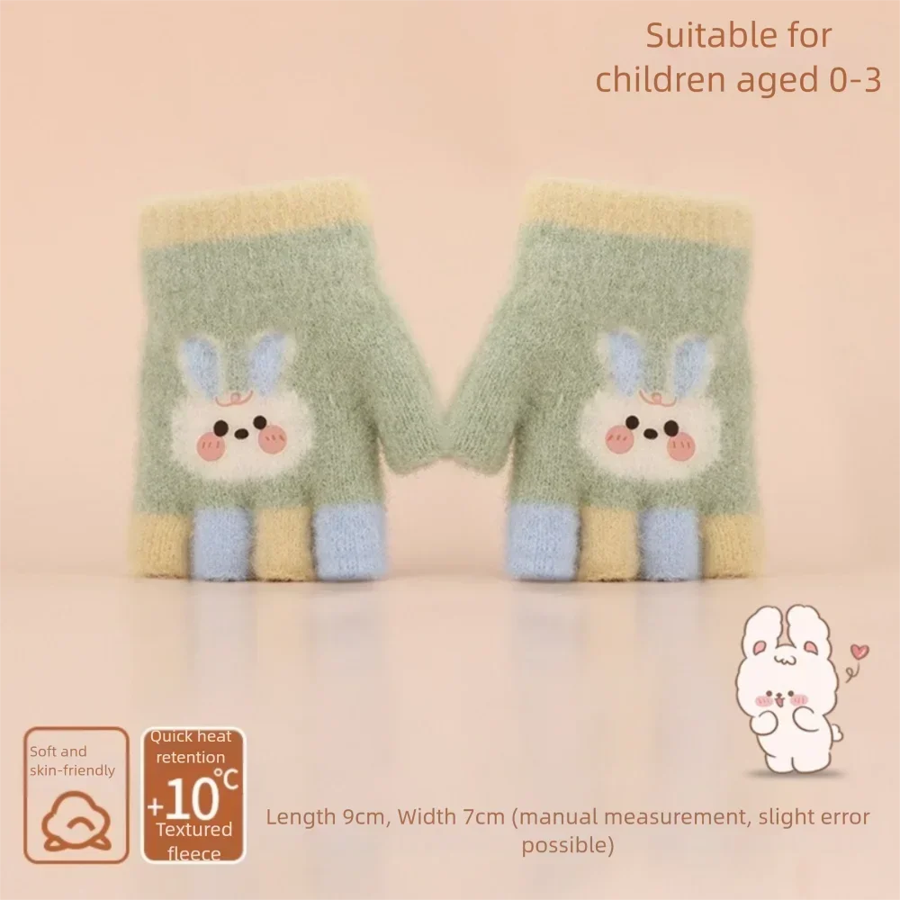 Guantes de invierno para bebé punto suaves caramelo a prueba de viento - imagen 4