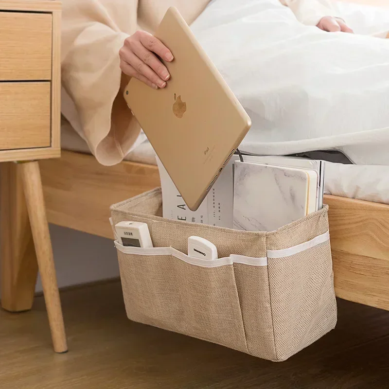 Organizador colgante de lona para cuna: pañales y juguetes