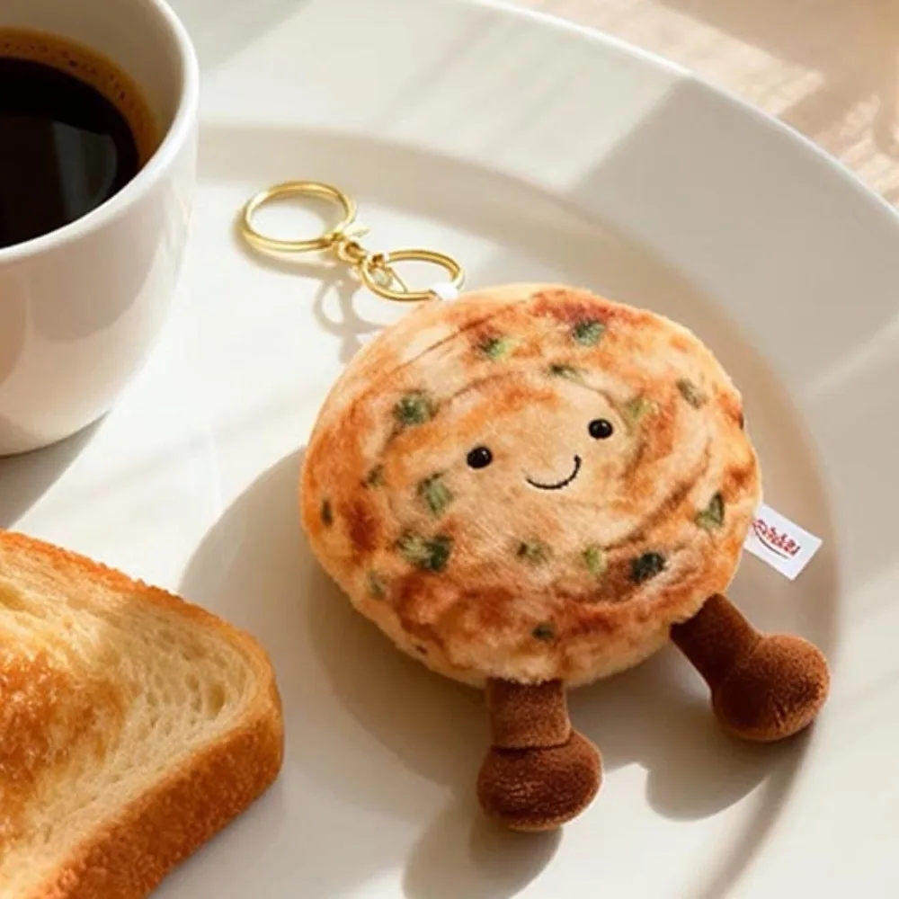 Llavero de peluche tierno con forma tortilla de cebolla - imagen 2