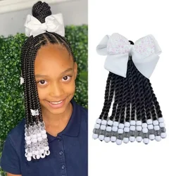 Coletas personalizadas para niños con extensión de cola de caballo trenzada