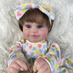 Maddie Muñeca Reborn vinilo silicona cuerpo lavable pelo enraizado
