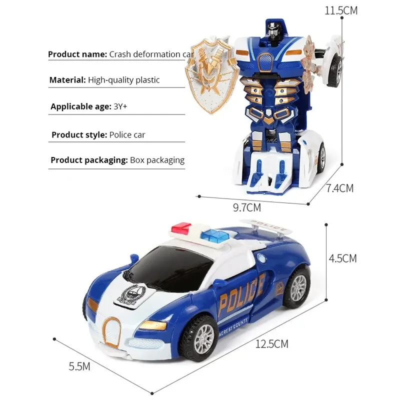 Coche de juguete robot transformable automático con colisión - imagen 4