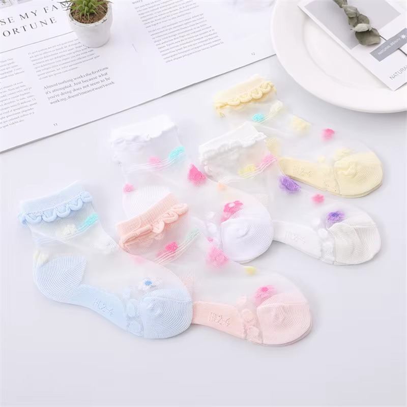Calcetines tobilleros de algodón para niña, suaves y transpirables - imagen 4