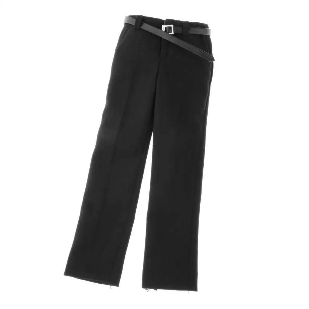 Pantalón clásico 1/6 negro con cinturón