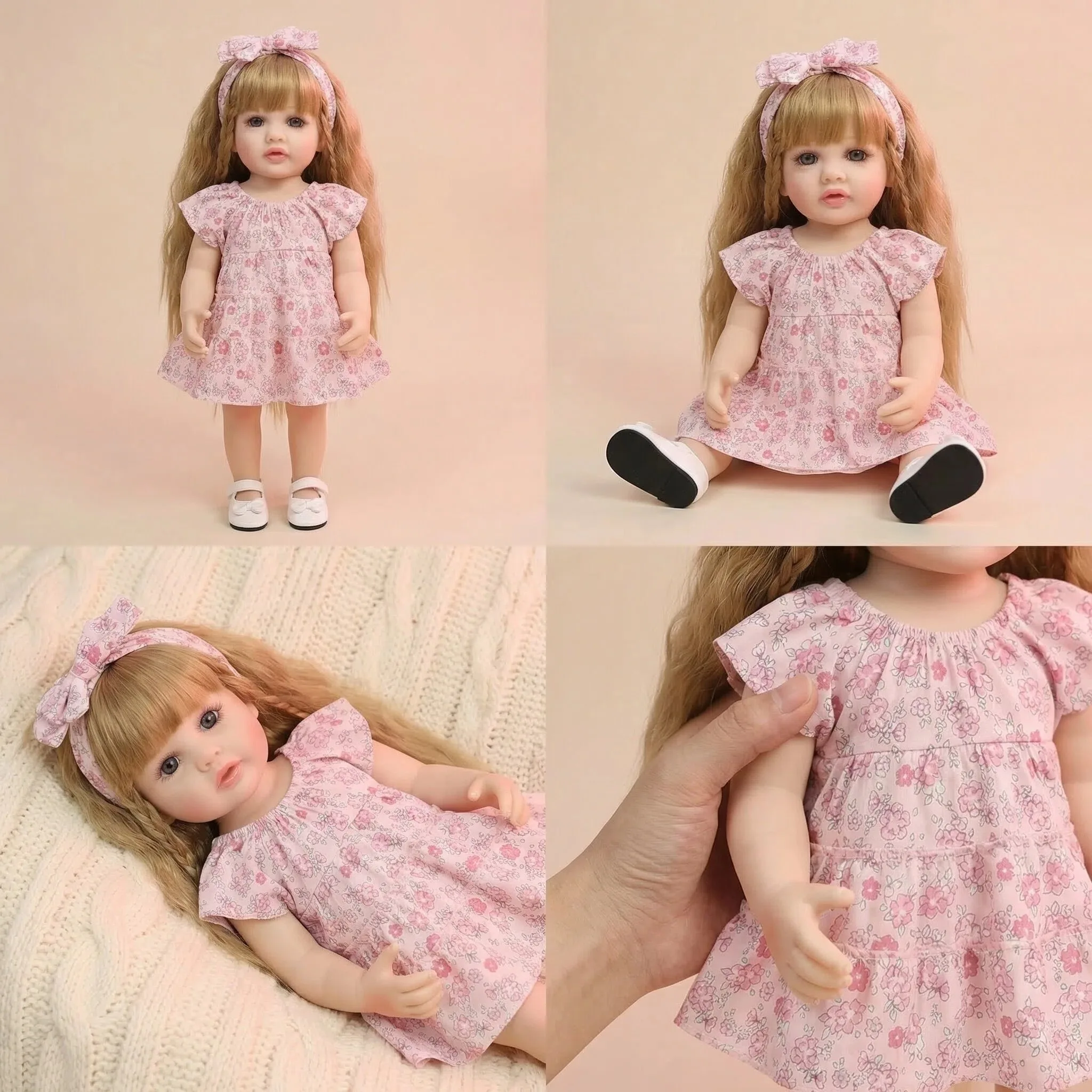 Muñeca bebé reborn NPK Betty de vinilo cuerpo completo realista - imagen 4