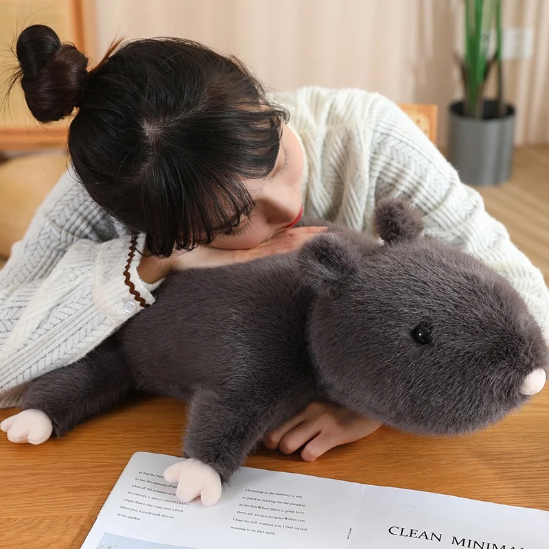 Peluche de 70 cm junto a otros objetos para escala