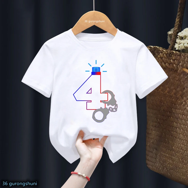 Camiseta policía sirena cumpleaños niño niña regalo fiesta - imagen 2