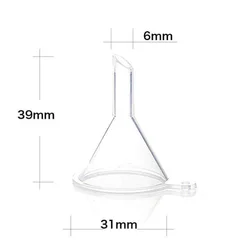 Mini embudos transparentes de plástico para difusores de perfume