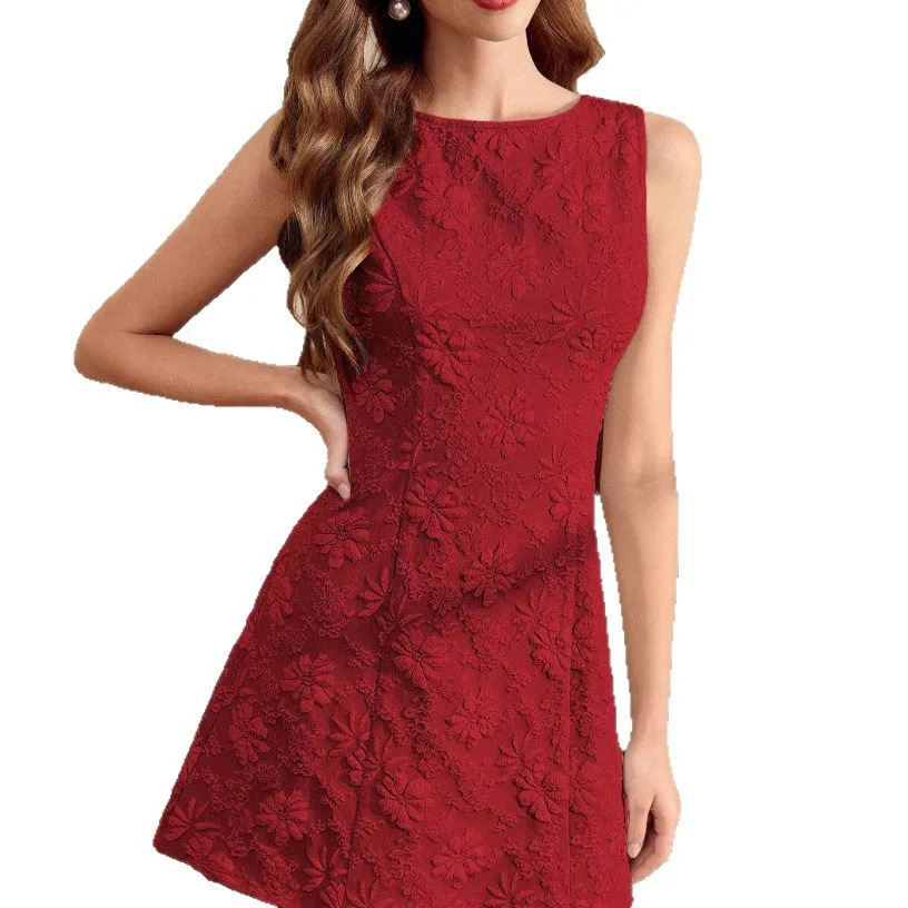 Vestido de verano sin mangas floral francés elegante y sencillo - imagen 5