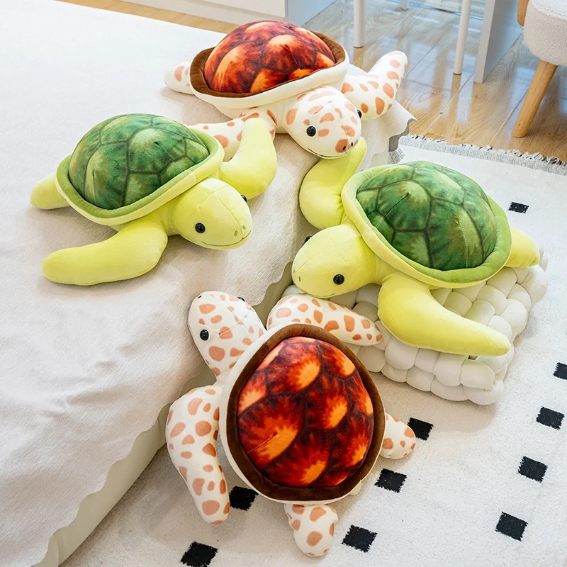 Tortuga de peluche suave en algodón, almohada decorativa infantil - imagen 2