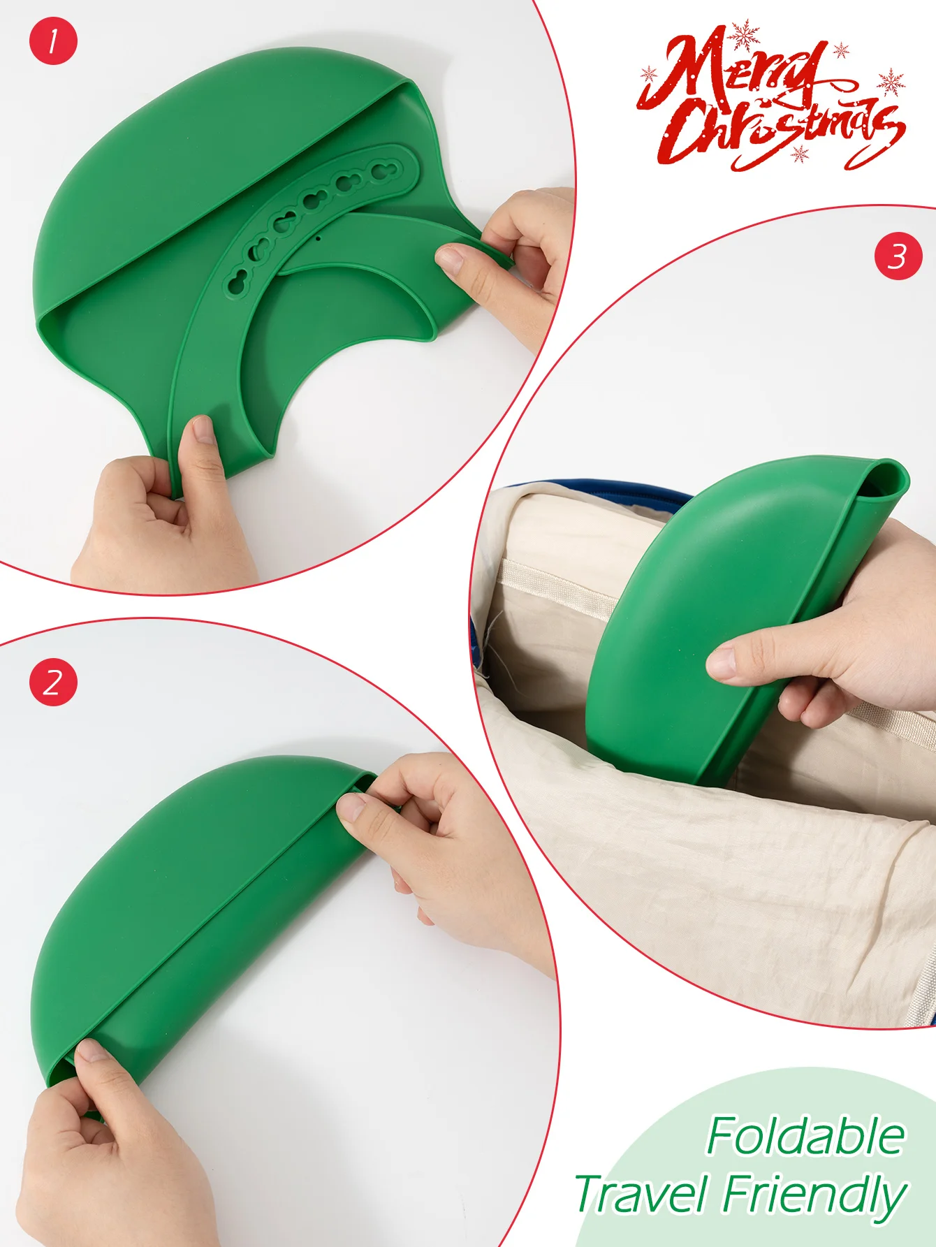 Babero de silicona impermeable ajustable sin BPA para bebé