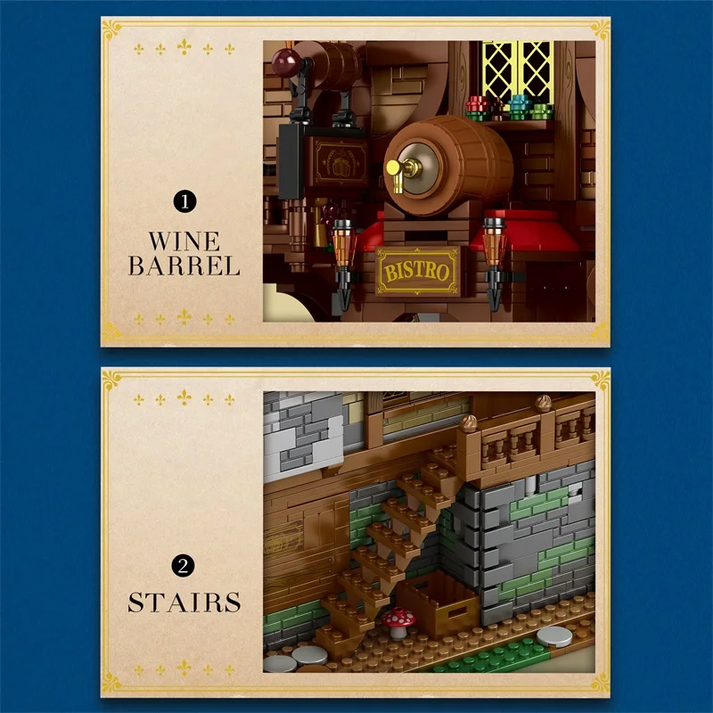 Taberna medieval de bloques - Set de construcción para niños - imagen 5