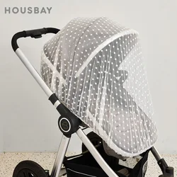 Mosquitera transpirable para cochecito bebé gasa bordada margaritas